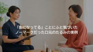「影になってる」ことにふと気づいた、ノーマークだった口元のたるみの実例