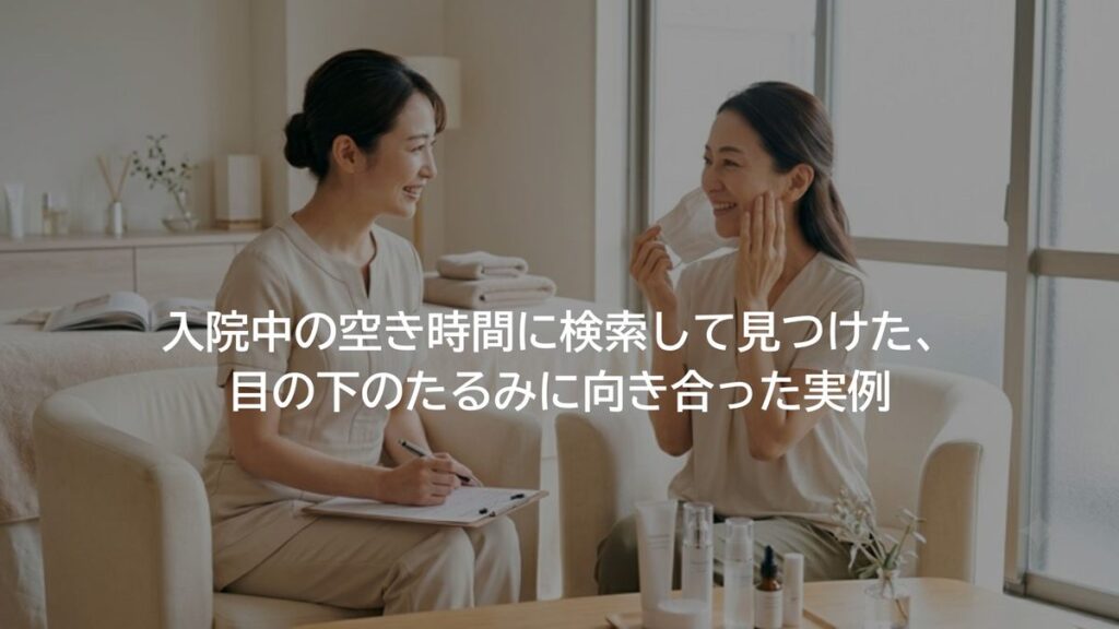 入院中の空き時間に検索して見つけた、目の下のたるみに向き合った実例